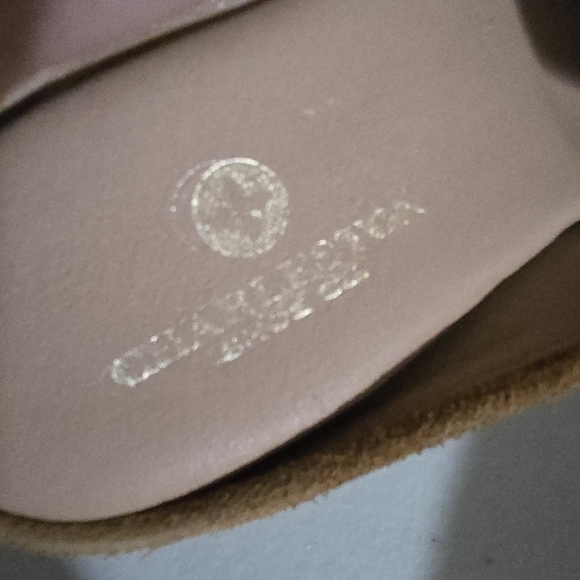 Charleston Shoe Co. Georgia Tan Suede Leather Penny Loafer Mules Size 7 - Picture 11 of 11